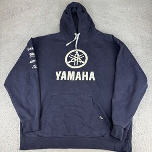 Factory Effex Yamaha Team Graphic Pullover Hoodie Mens Xxl Fits Small Distressed
